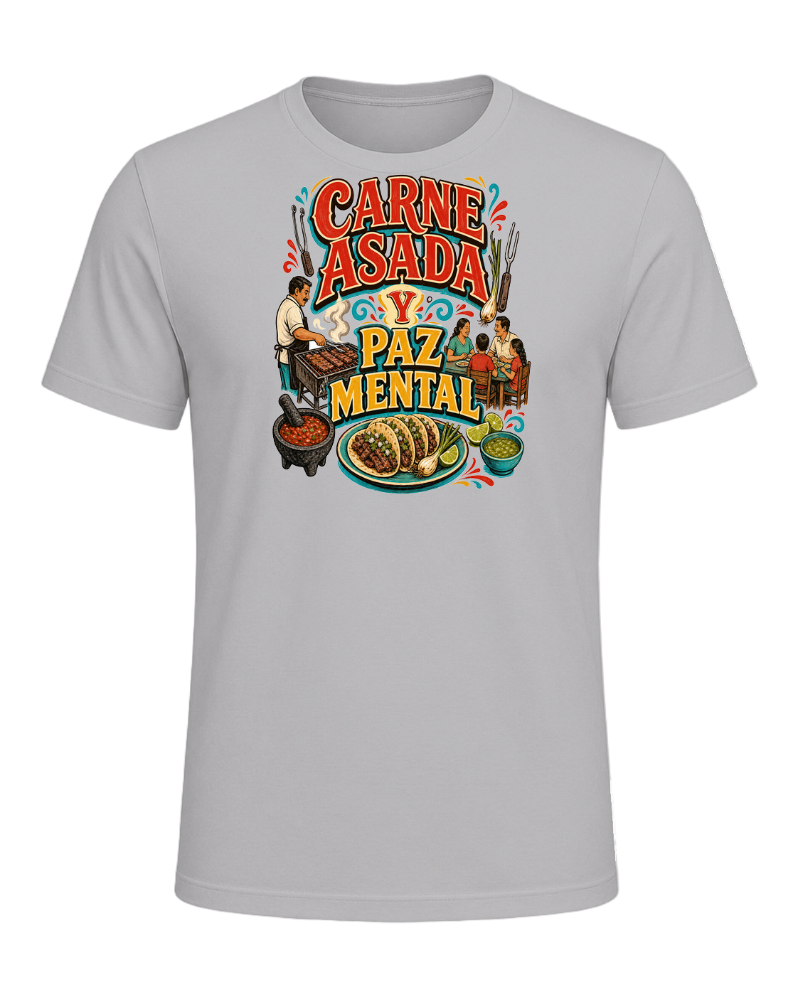 CARNE ASADA Y PAZ MENTAL — Athletic Heather