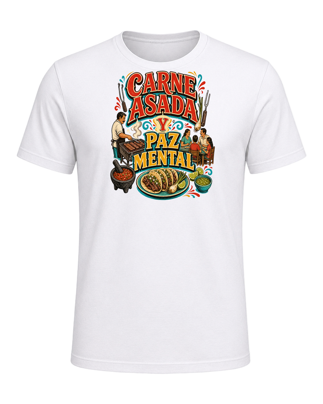 CARNE ASADA Y PAZ MENTAL — White