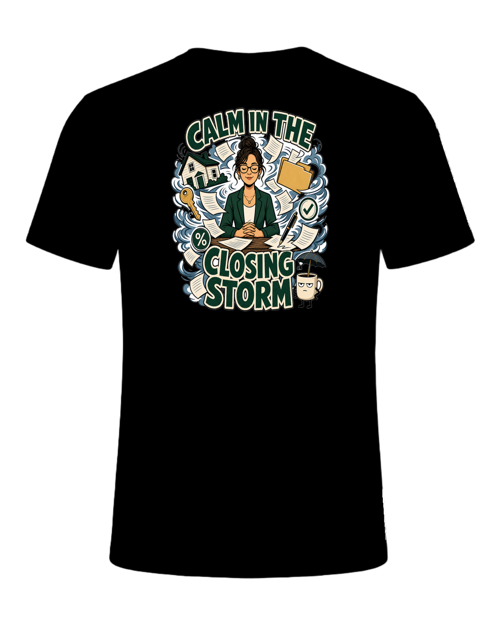 CALM IN THE CLOSING STORM — Black