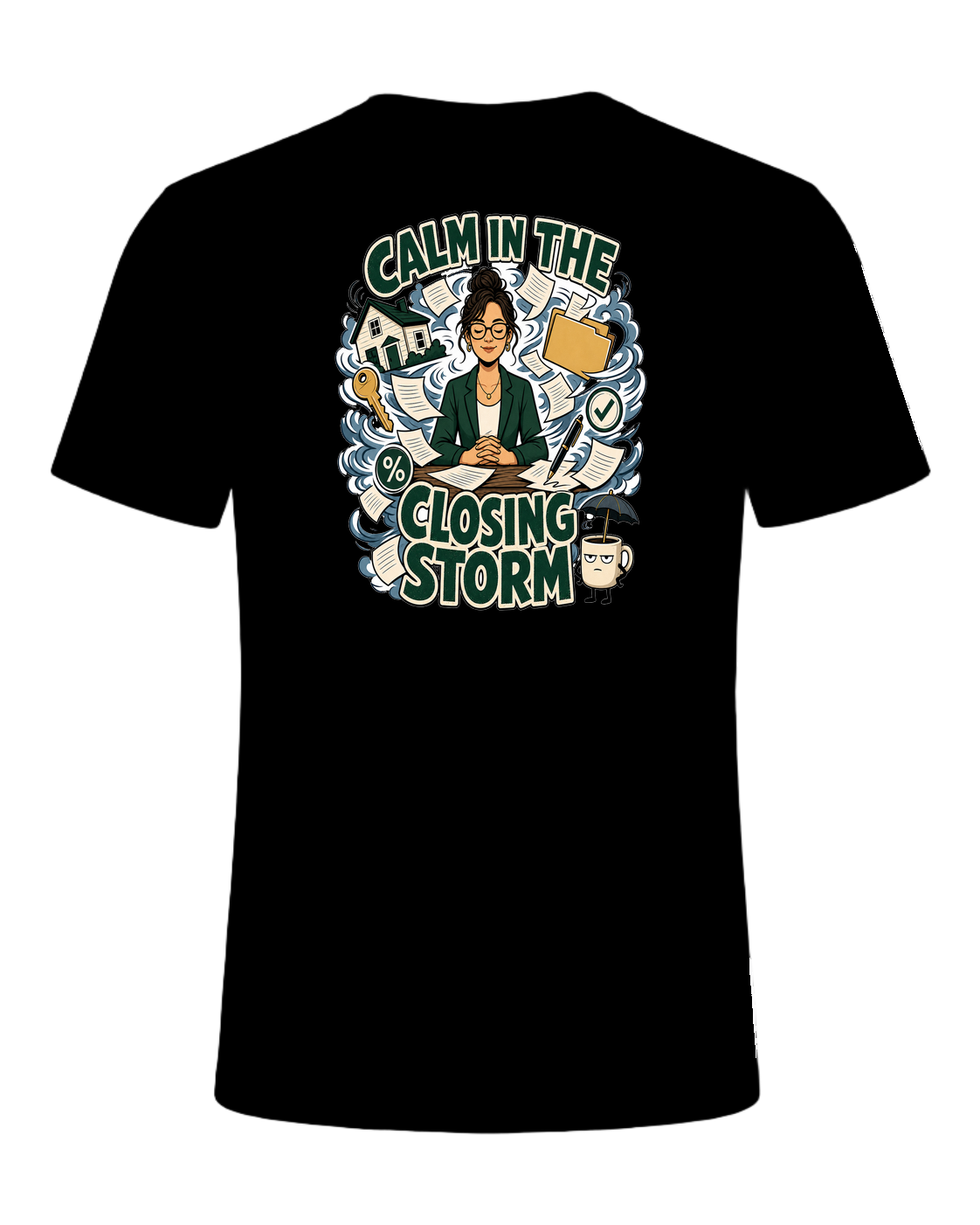 CALM IN THE CLOSING STORM — Black