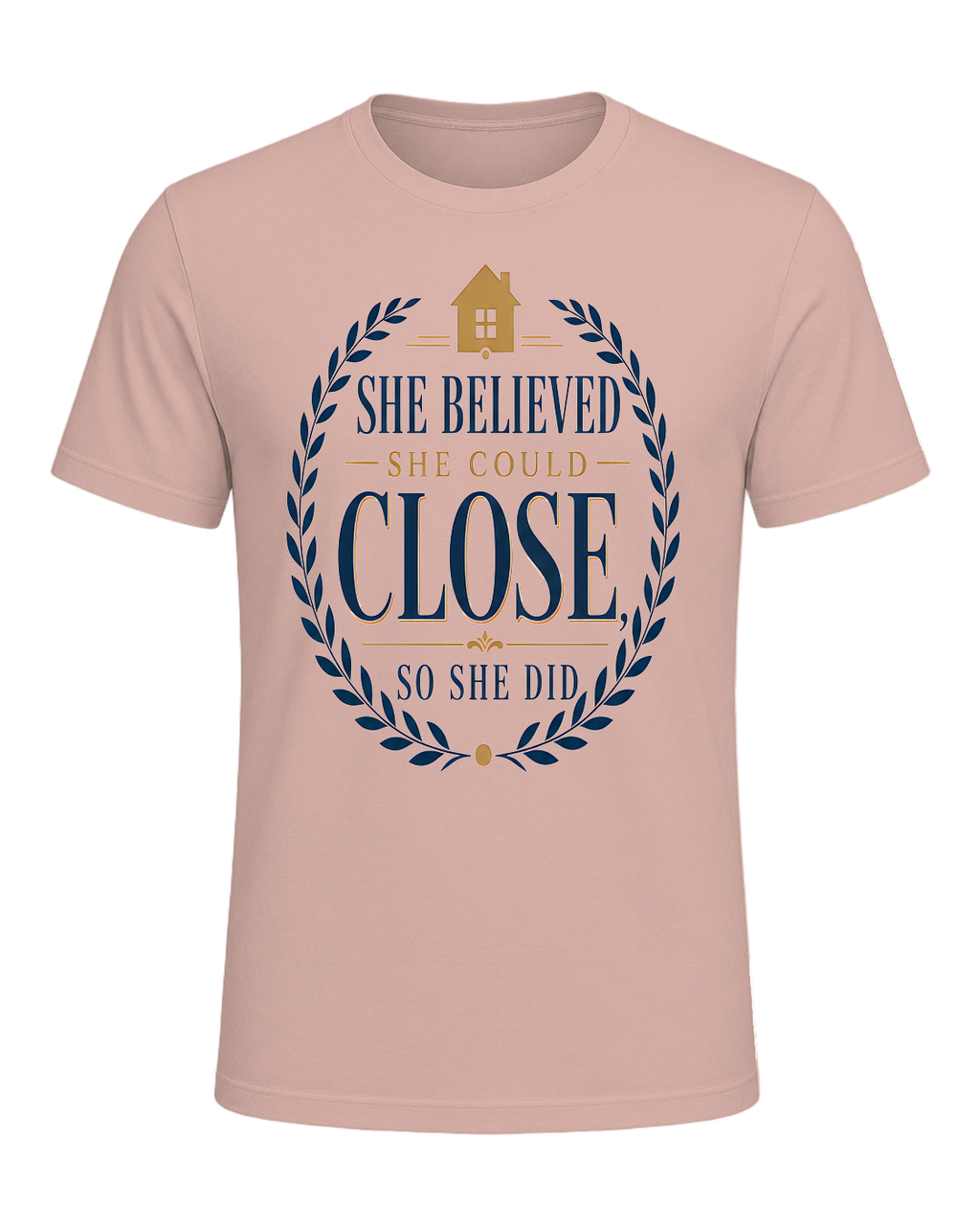 SHE BELIEVED SHE COULD CLOSE, SO SHE DID — Heather Prism Peach