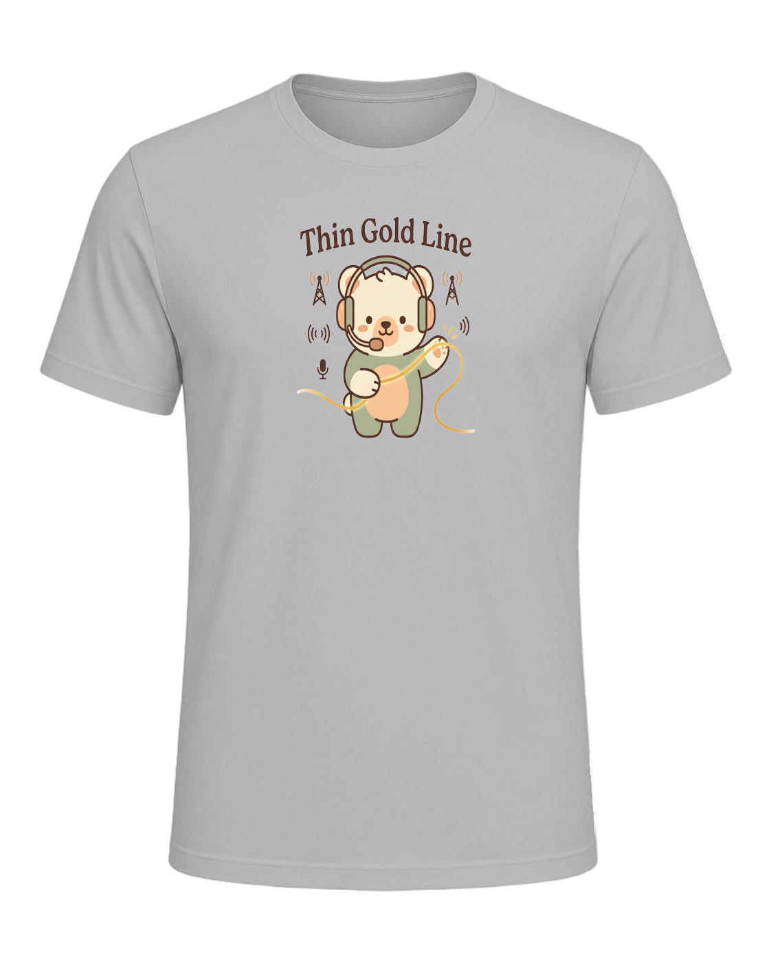 Thin gold line — Athletic Heather