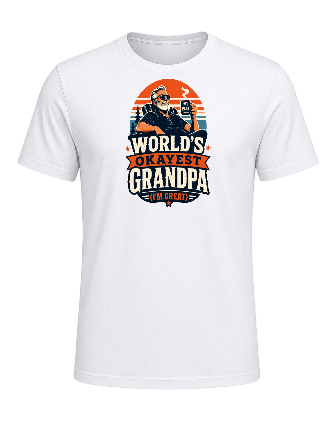 World's okayest grandpa (I'm great) — White