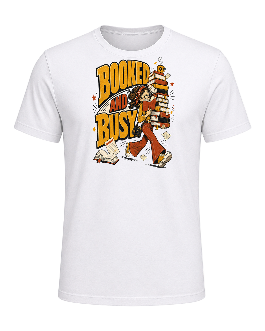 BOOKED AND BUSY — White