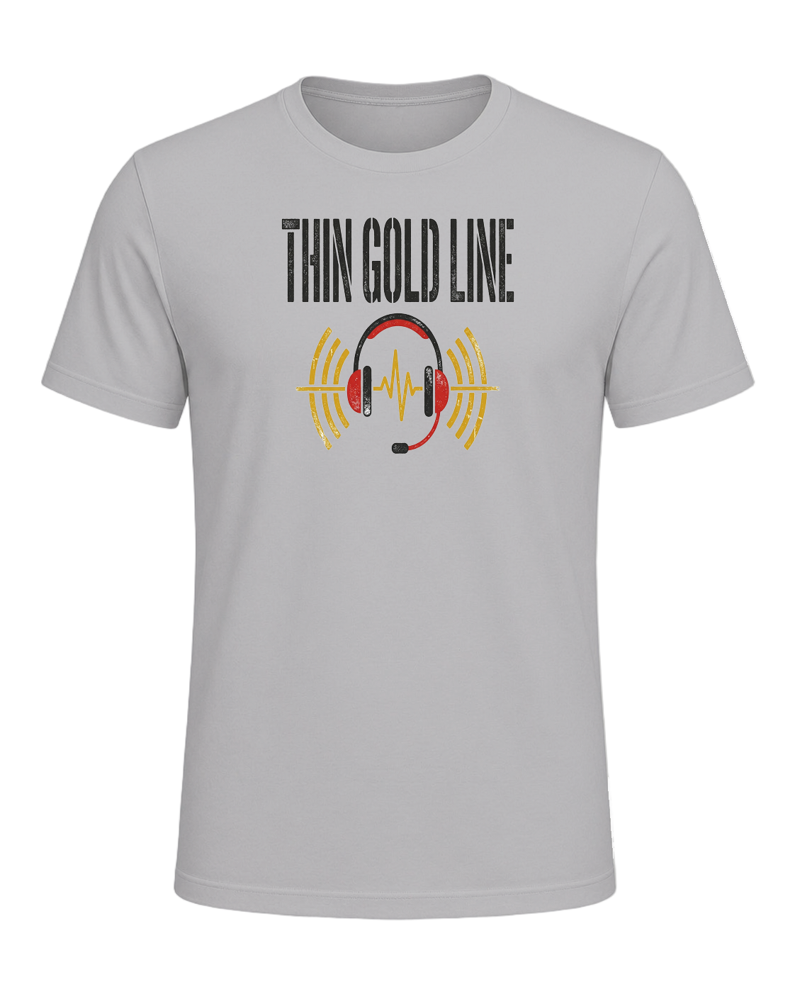 Thin gold line — Athletic Heather