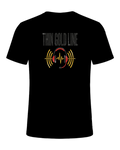 Thin gold line — Black