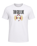 Thin gold line — White