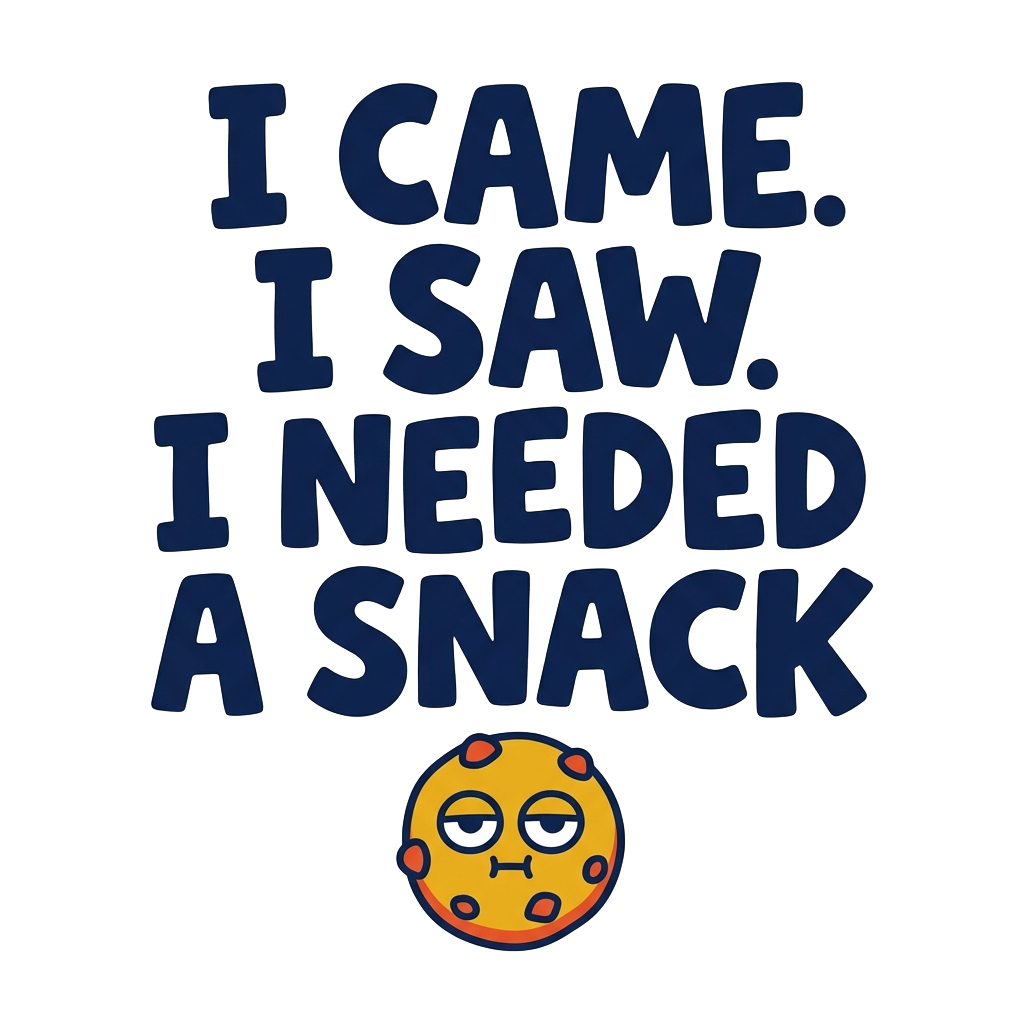 I CAME. I SAW. I NEEDED A SNACK