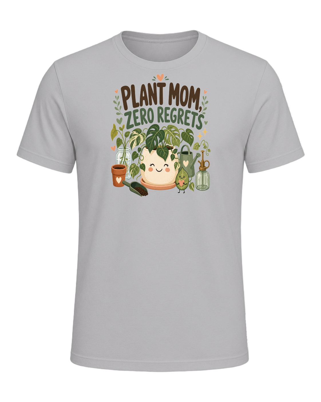 PLANT MOM, ZERO REGRETS — Athletic Heather