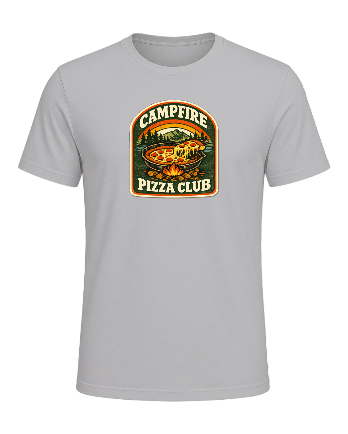 Campfire Pizza Club Tee — Athletic Heather