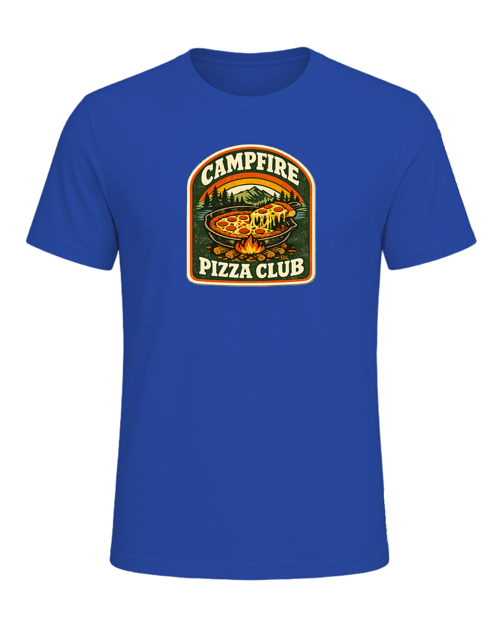 Campfire Pizza Club Tee — True Royal