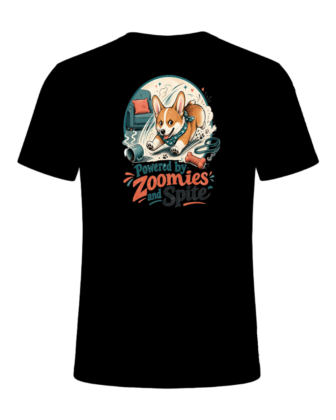 Powered by Zoomies and Spite — Black