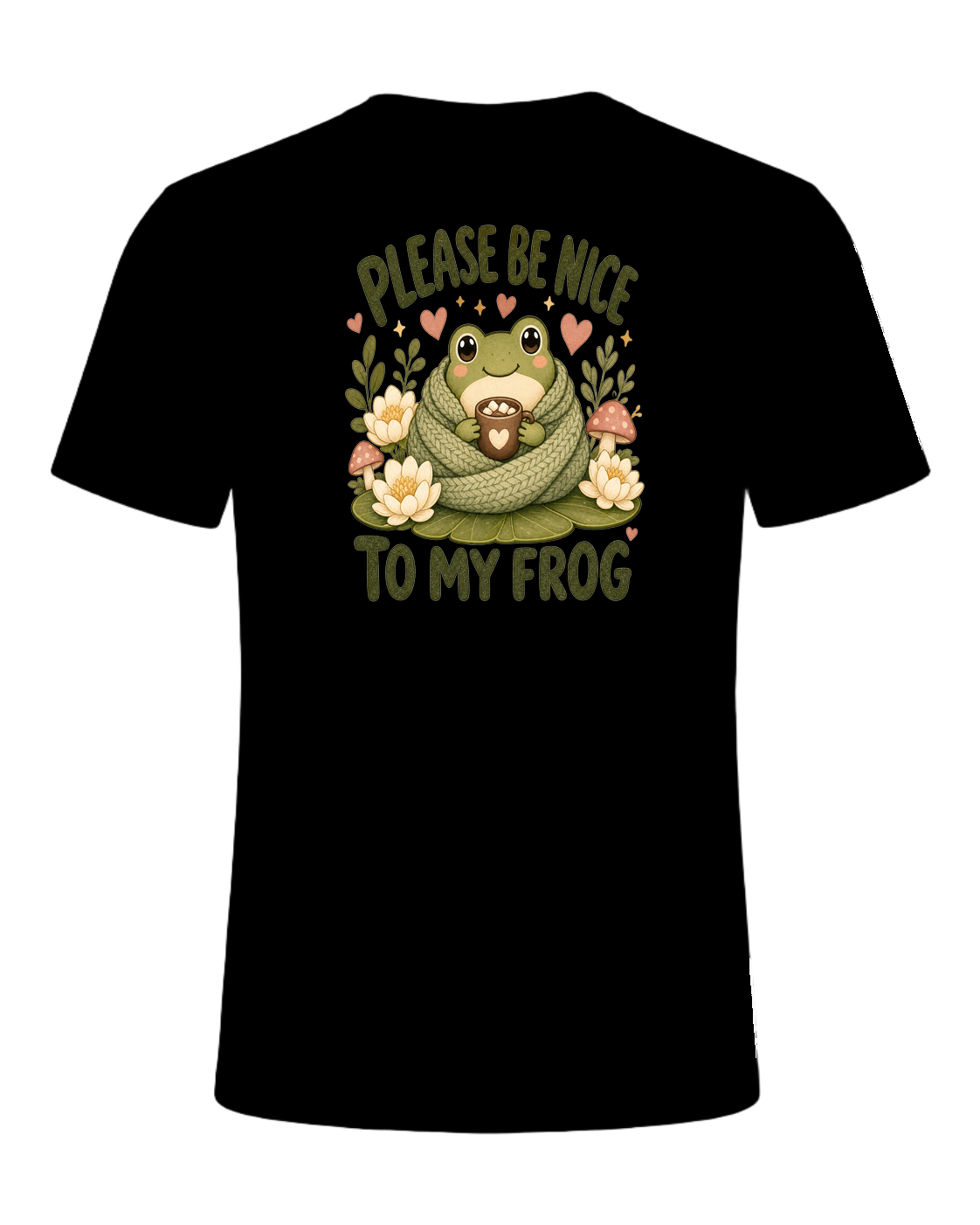 PLEASE BE NICE TO MY FROG — Black