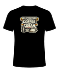 Held Together With Coffee And Coban Tee — Black