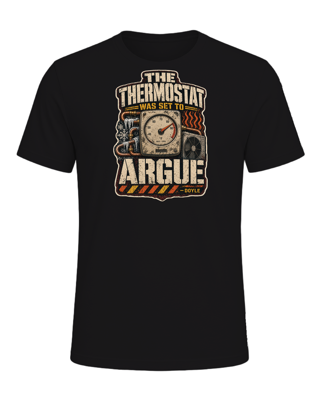 The Thermostat Was Set To Argue Tee — Dark Grey Heather