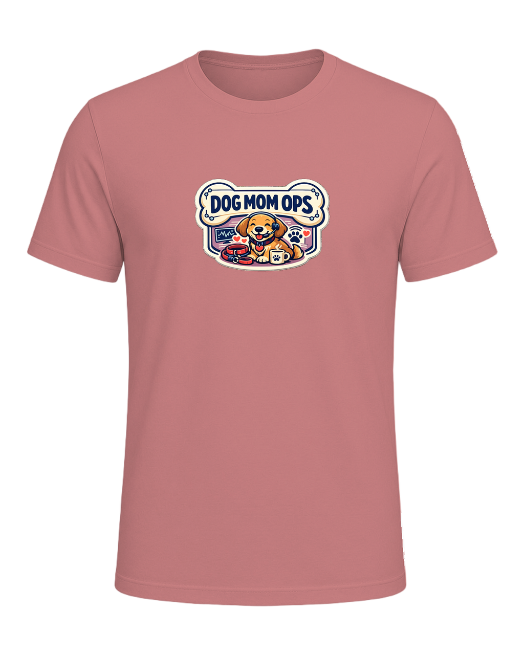 Dog Mom Ops Tee — Heather Mauve