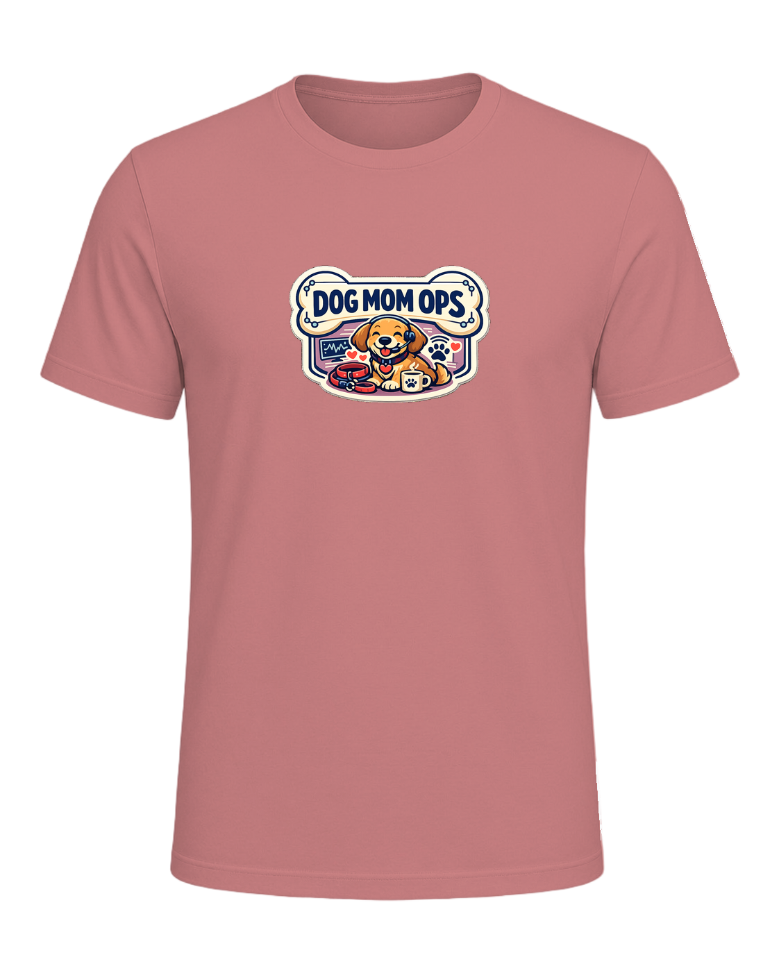 Dog Mom Ops Tee — Heather Mauve