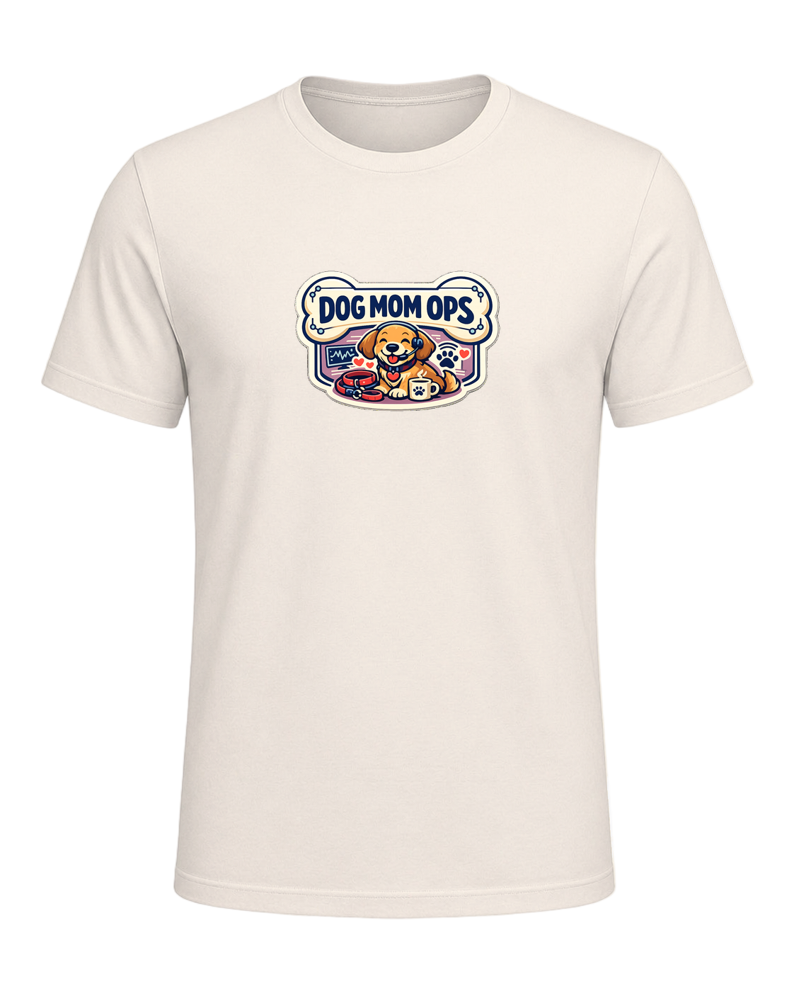 Dog Mom Ops Tee — Natural