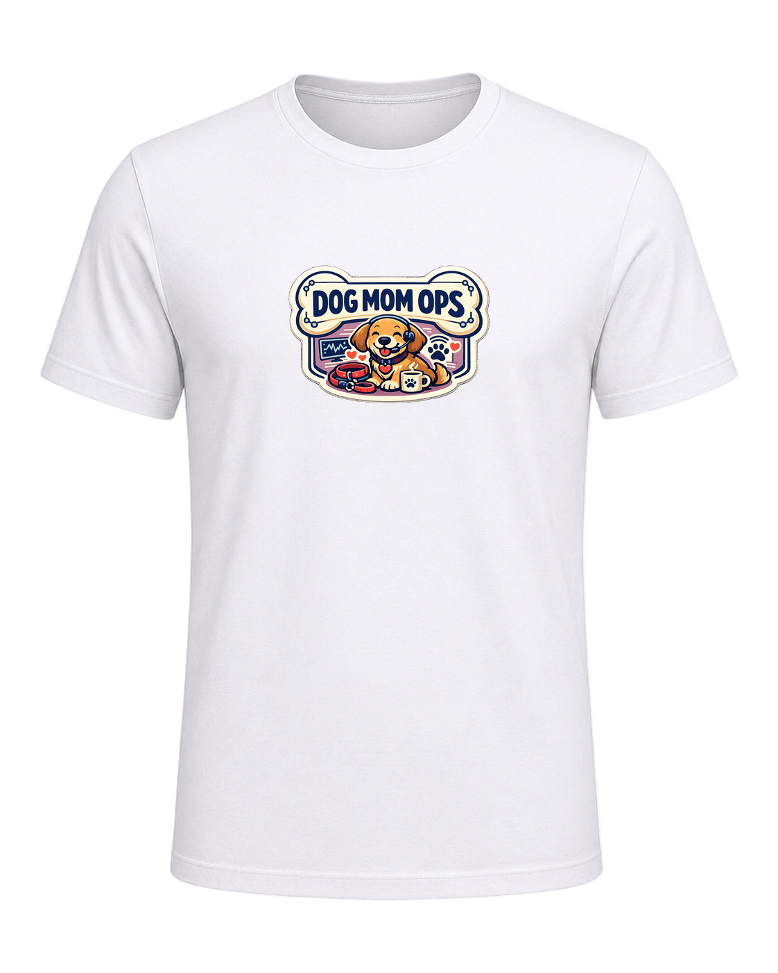 Dog Mom Ops Tee — White