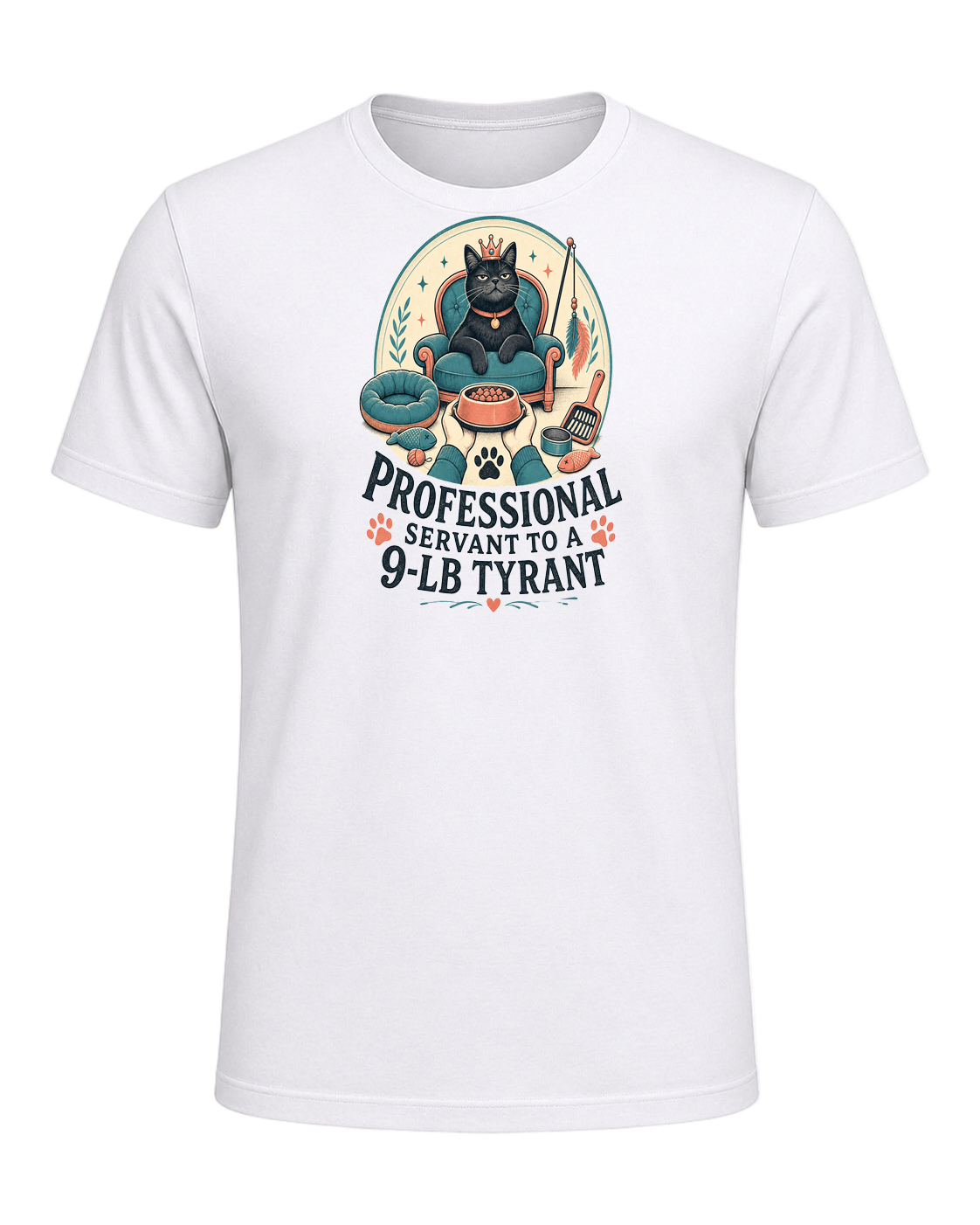 PROFESSIONAL SERVANT TO A 9-LB TYRANT — White