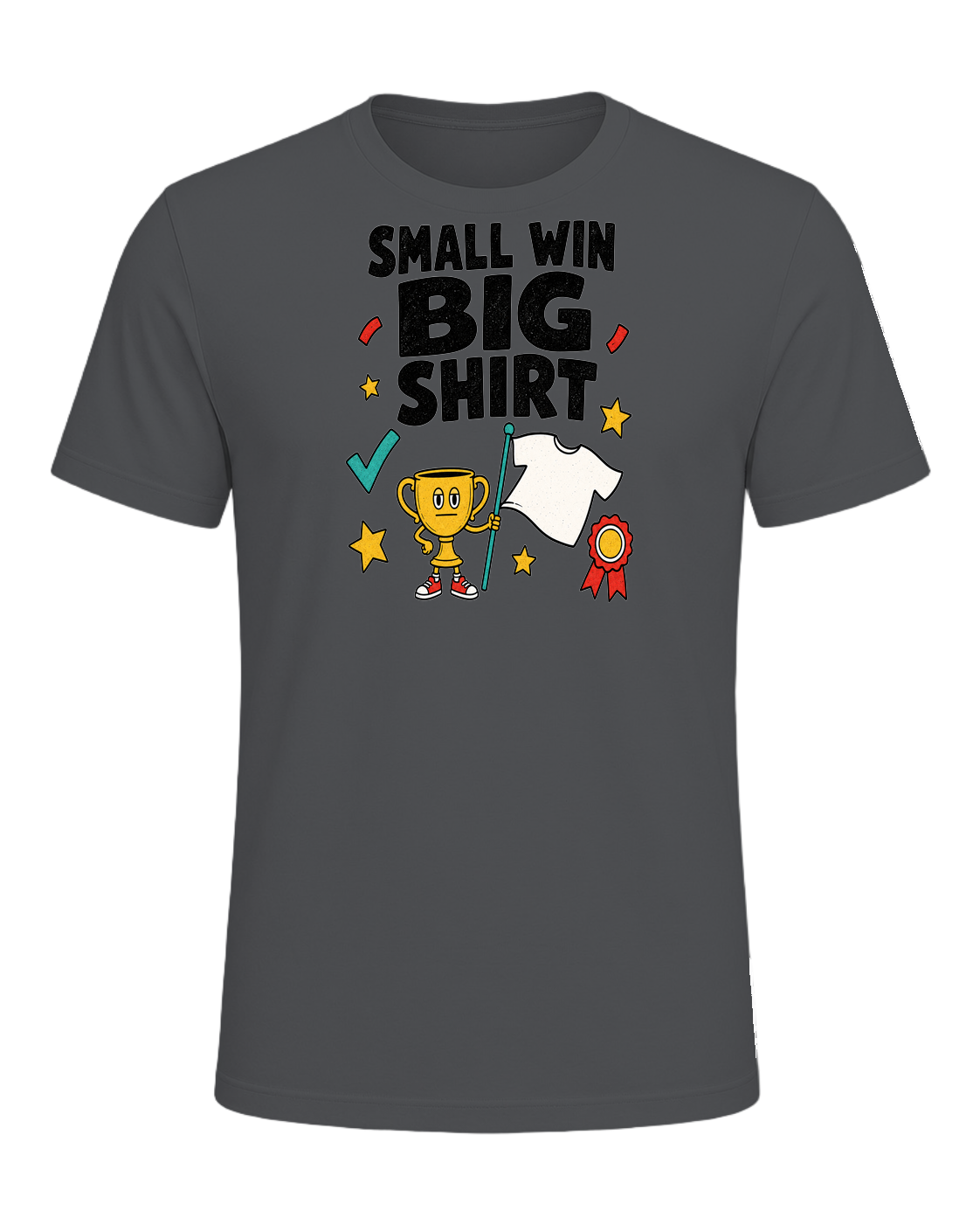 SMALL WIN BIG SHIRT — Asphalt