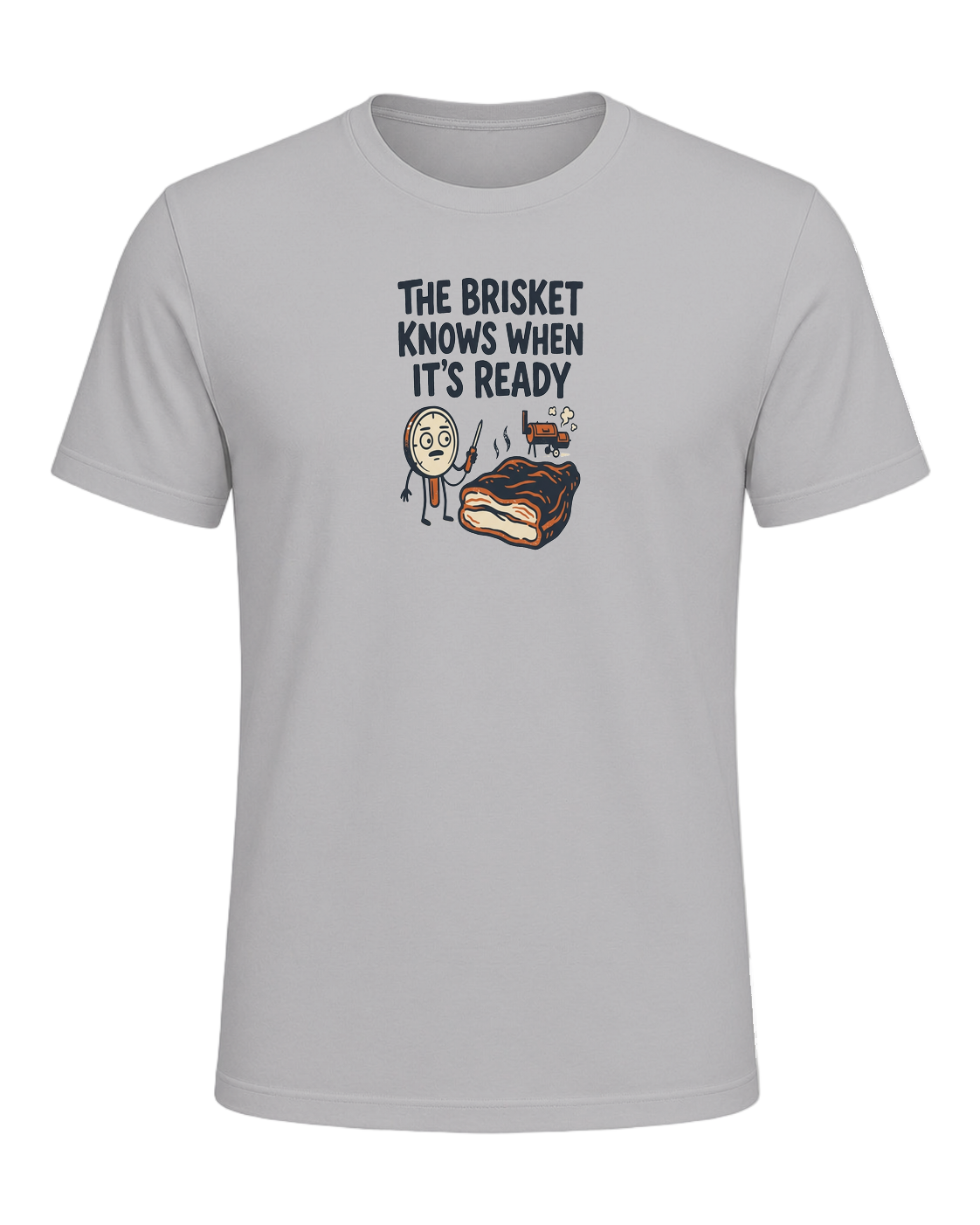 THE BRISKET KNOWS WHEN IT'S READY — Athletic Heather