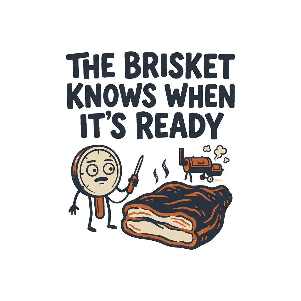 THE BRISKET KNOWS WHEN IT'S READY