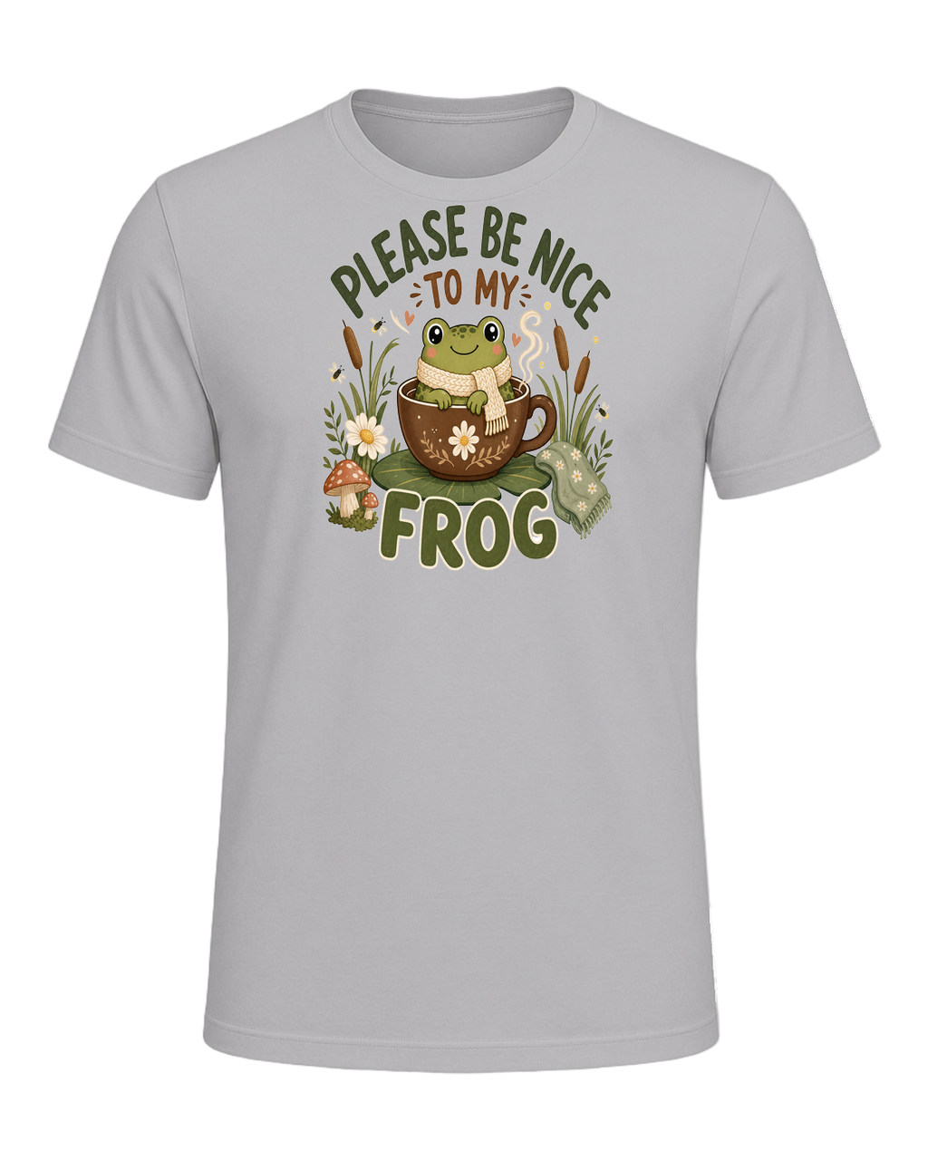 PLEASE BE NICE TO MY FROG — Athletic Heather