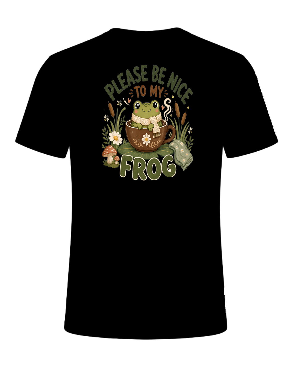 PLEASE BE NICE TO MY FROG — Black