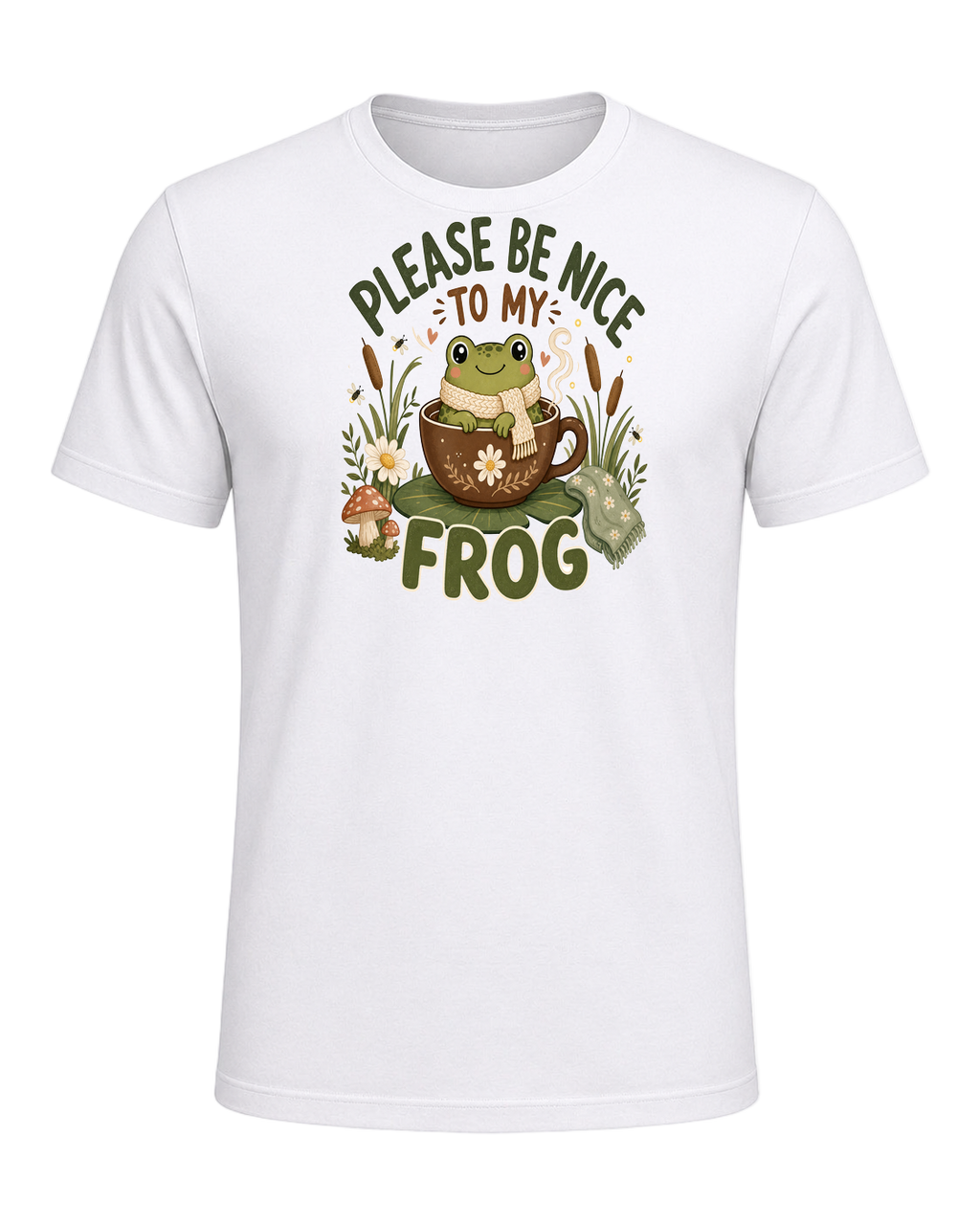 PLEASE BE NICE TO MY FROG — White