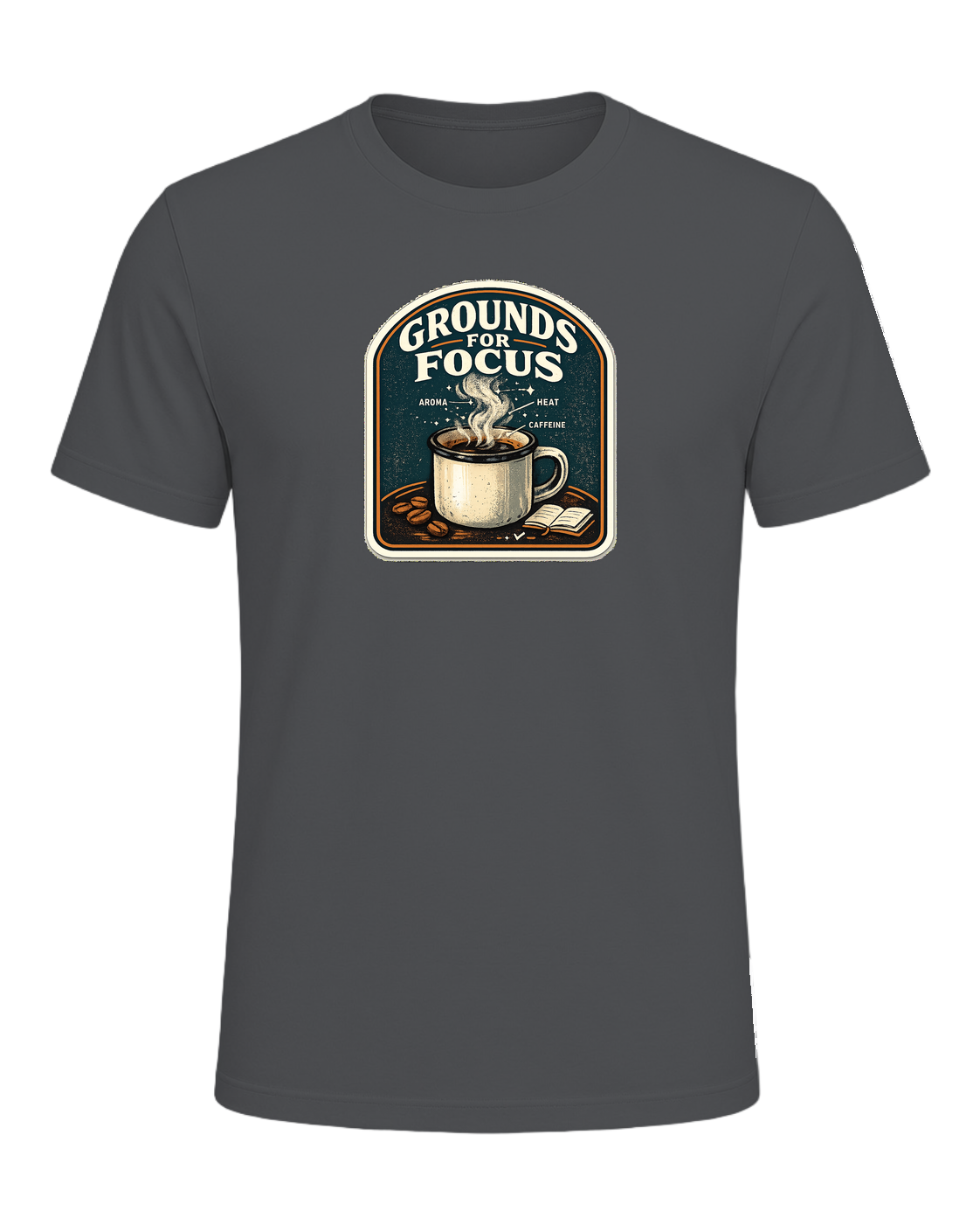 Grounds For Focus Tee — Asphalt