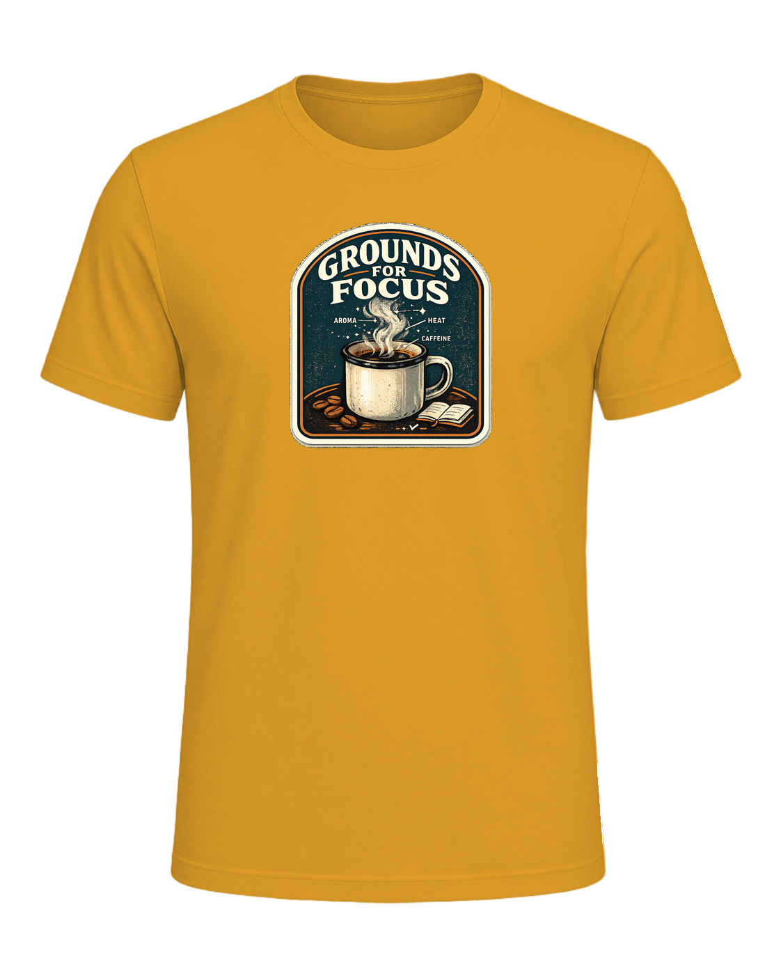Grounds For Focus Tee — Mustard