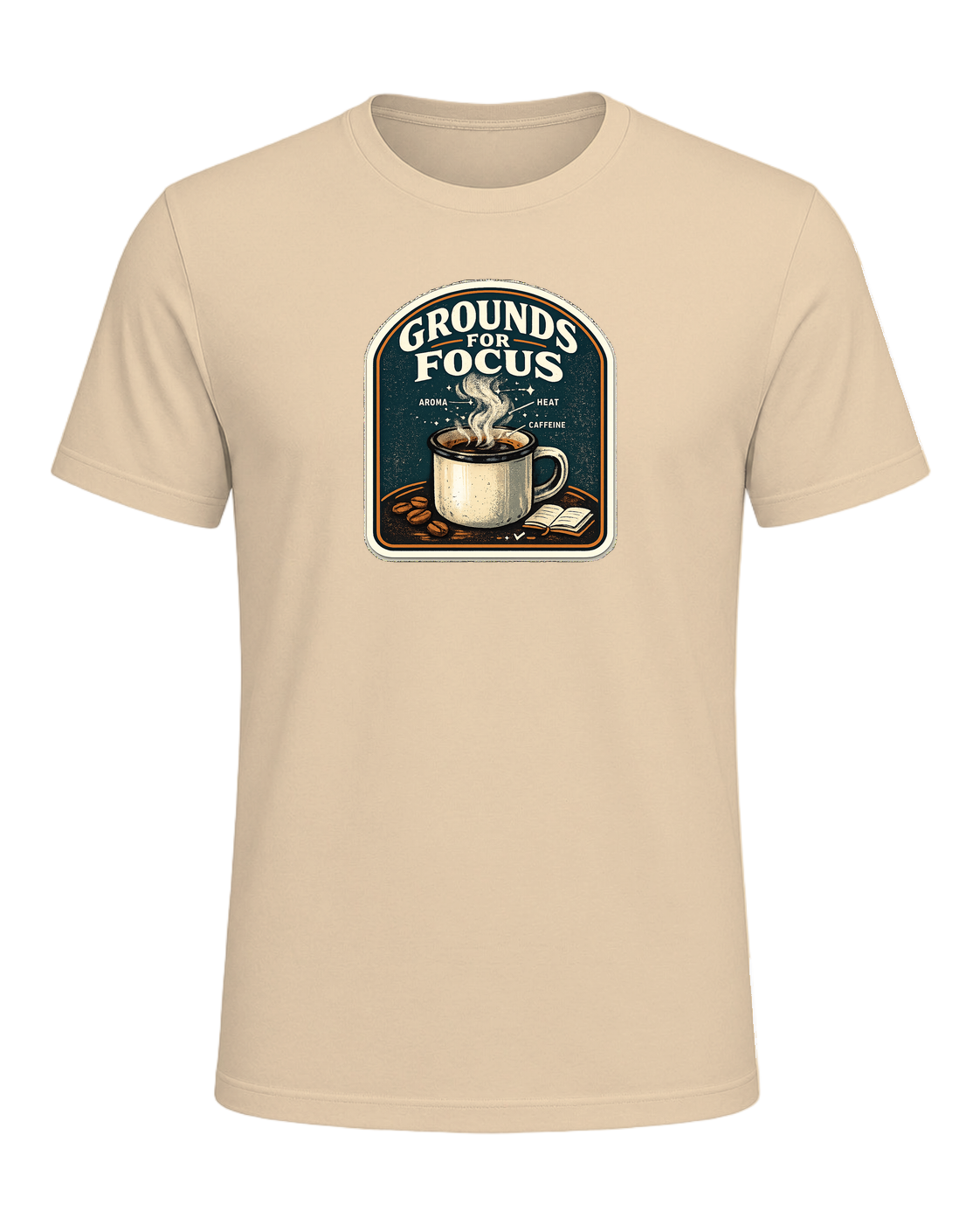 Grounds For Focus Tee — Soft Cream