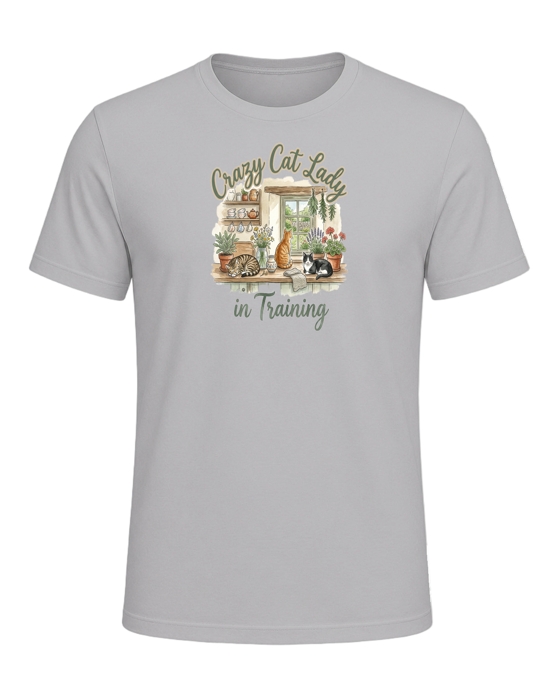 Cat Lady Cottagecore — Athletic Heather