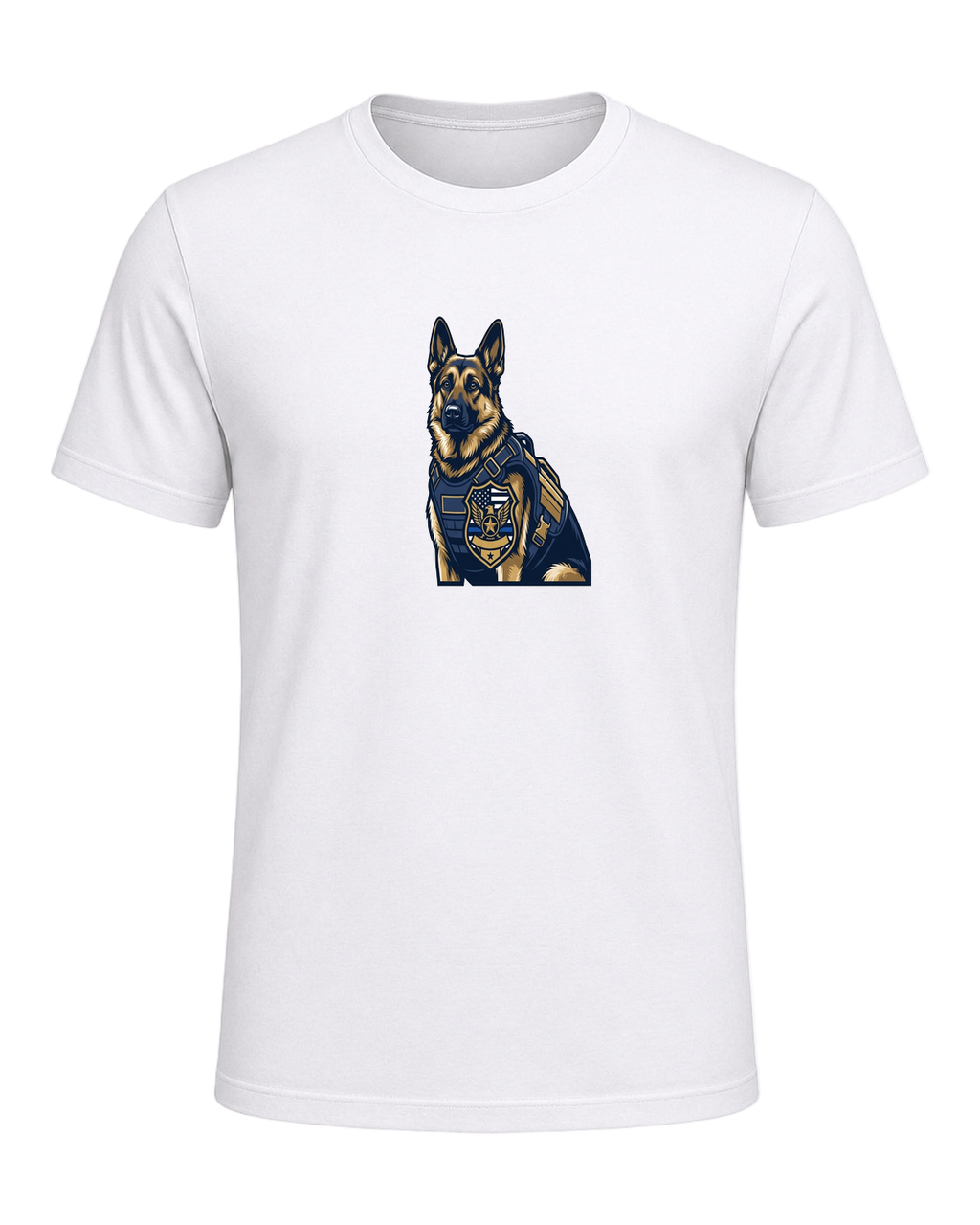 German Shepherd K9 Officer — White