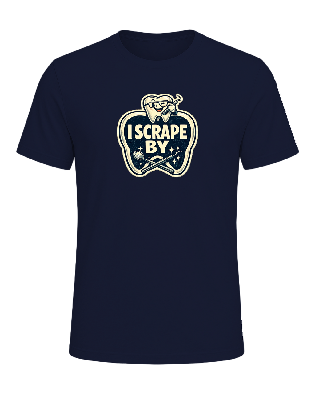 I Scrape By Tee — Navy