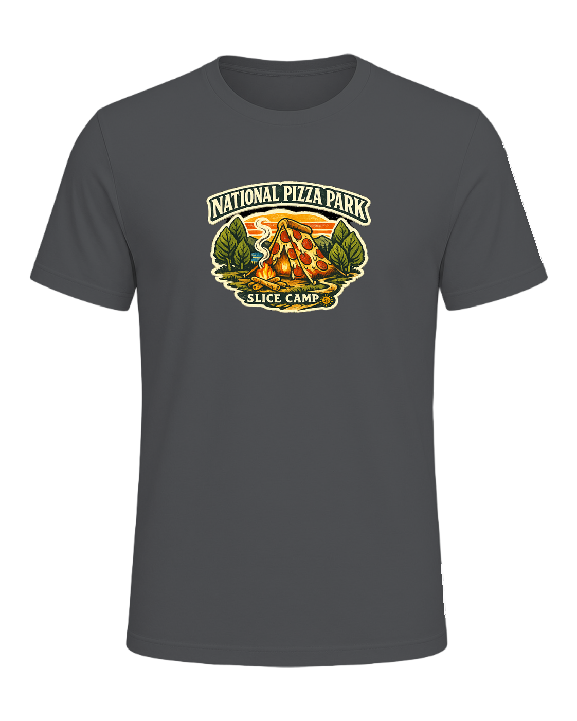 National Pizza Park Tee — Asphalt