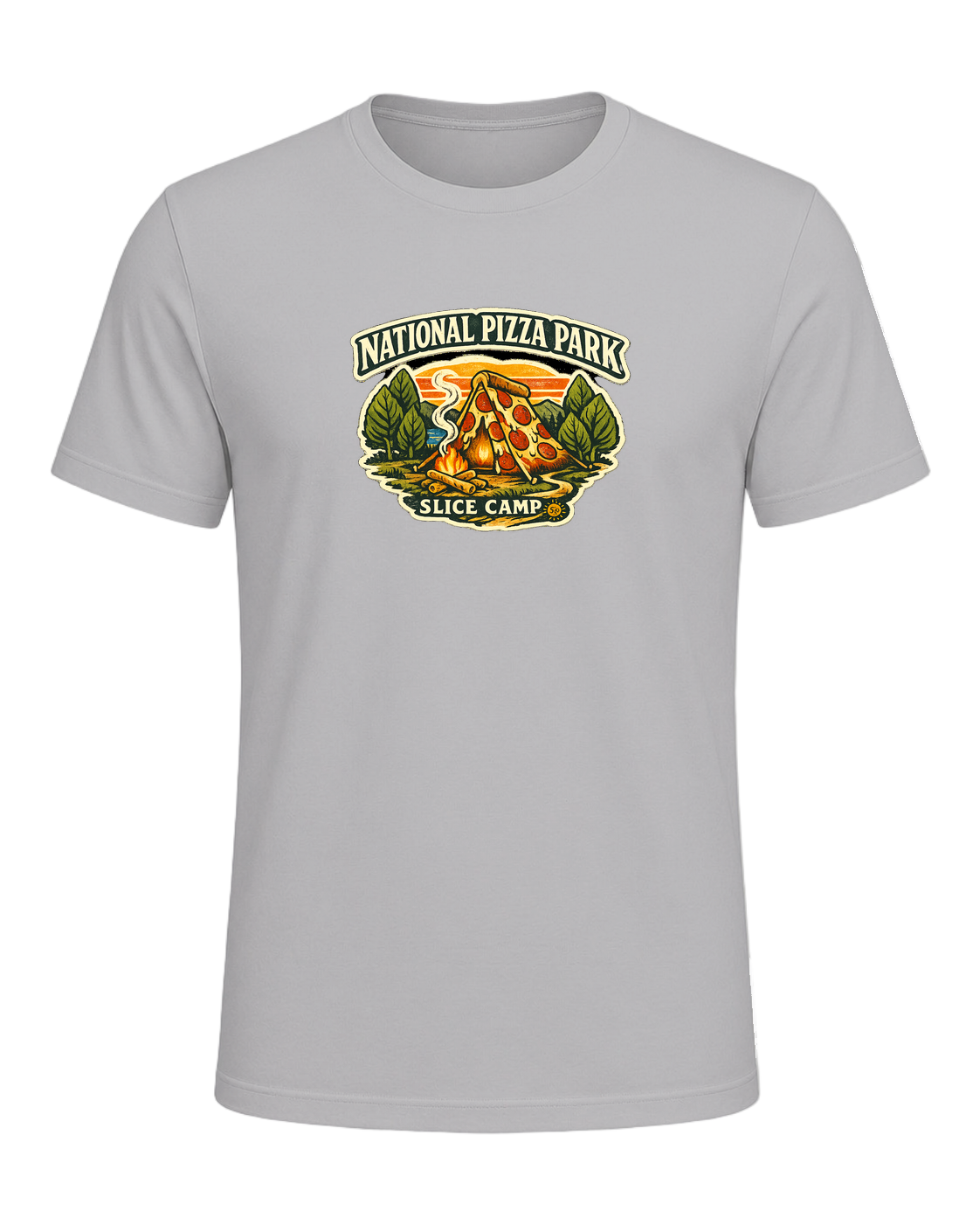 National Pizza Park Tee — Athletic Heather