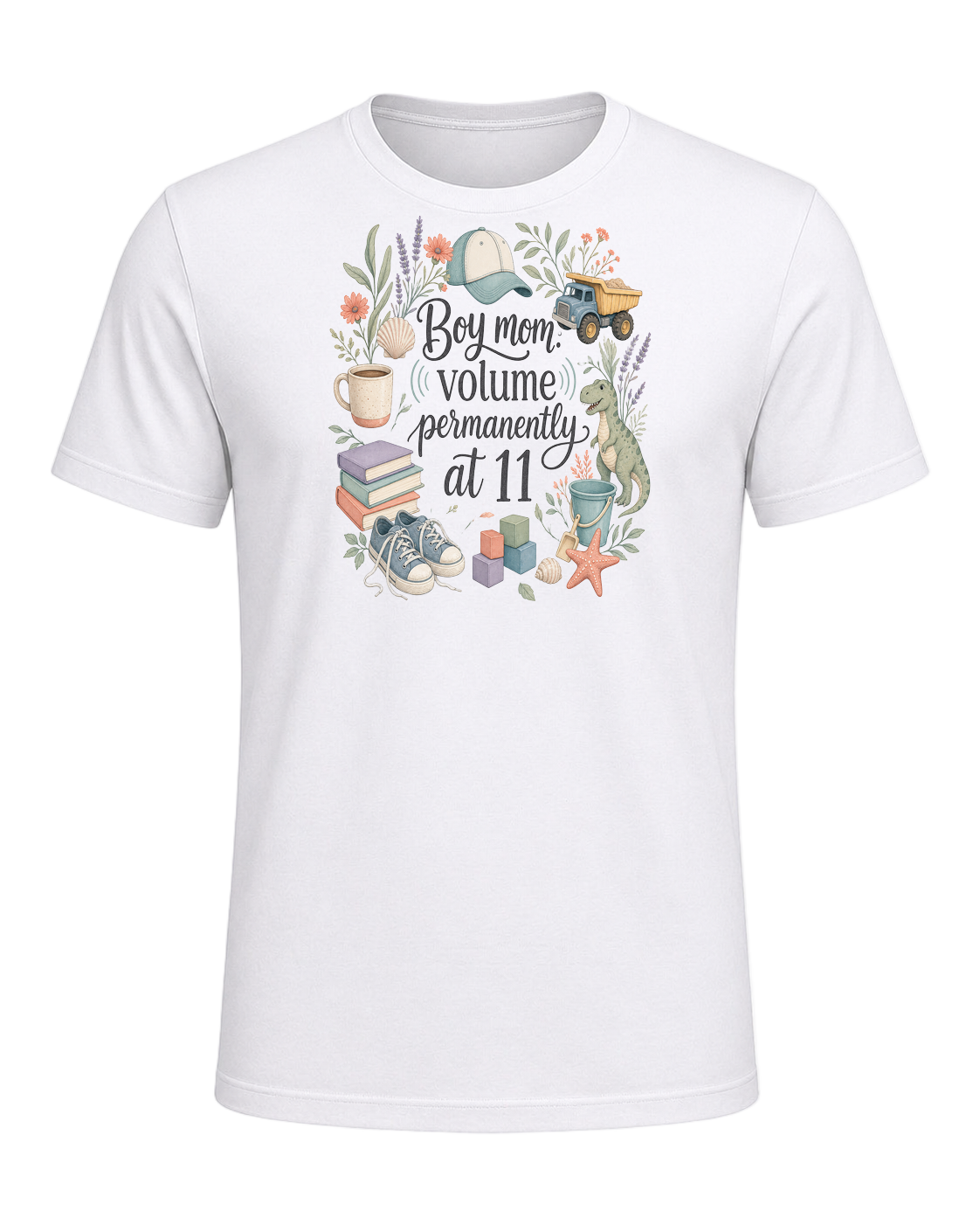 Boy mom: volume permanently at 11 — White