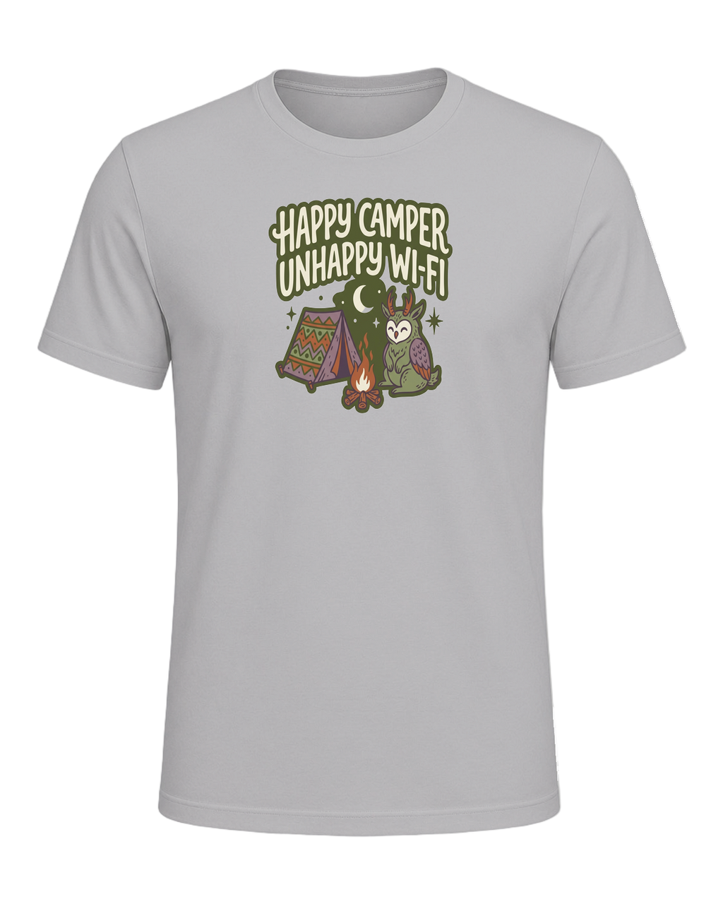 HAPPY CAMPER UNHAPPY WI-FI — Athletic Heather