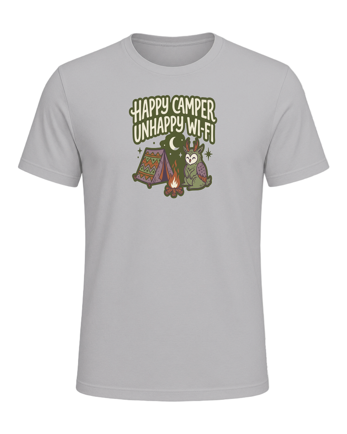 HAPPY CAMPER UNHAPPY WI-FI — Athletic Heather