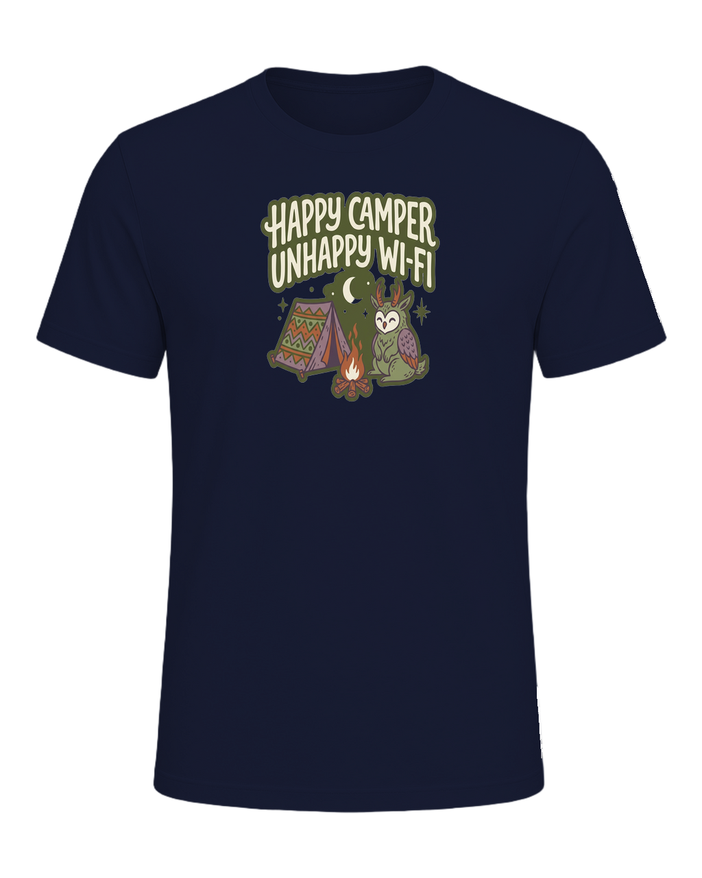 HAPPY CAMPER UNHAPPY WI-FI — Navy