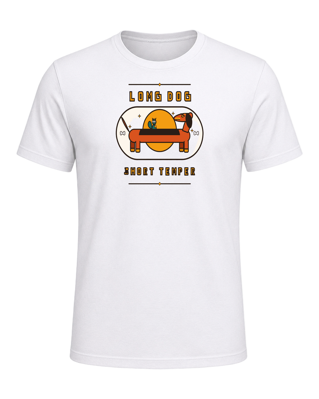 LONG DOG, SHORT TEMPER — White