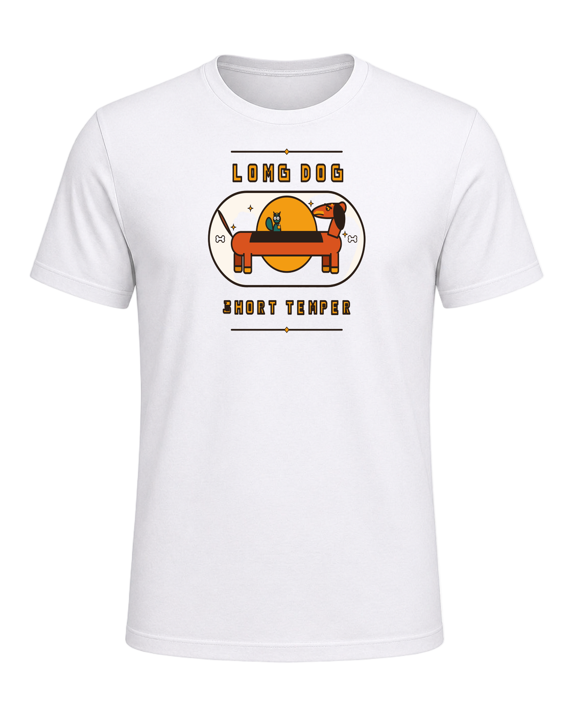LONG DOG, SHORT TEMPER — White