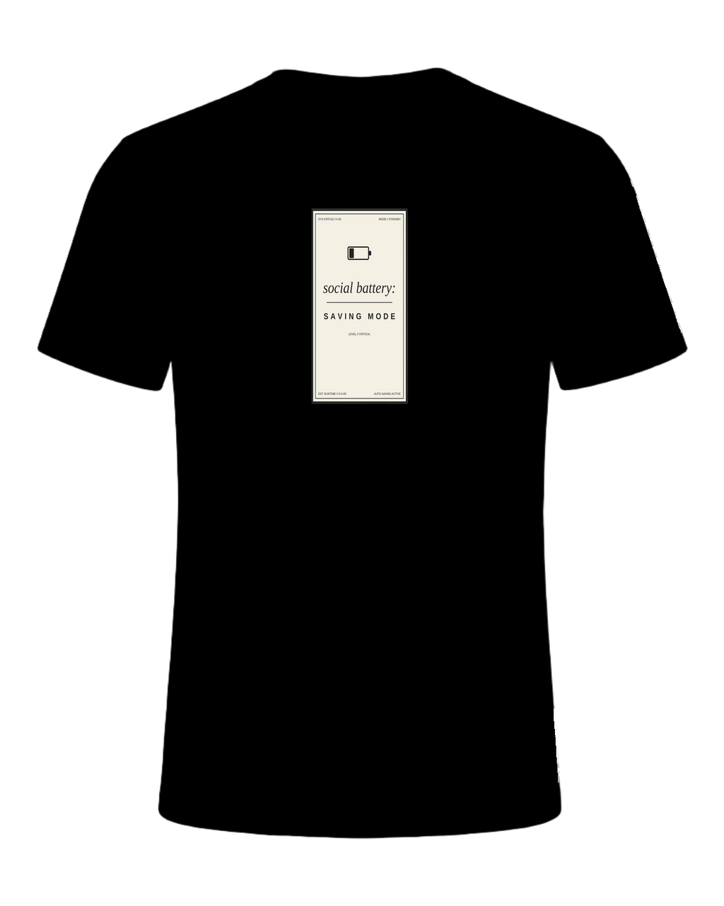 social battery: saving mode — Black