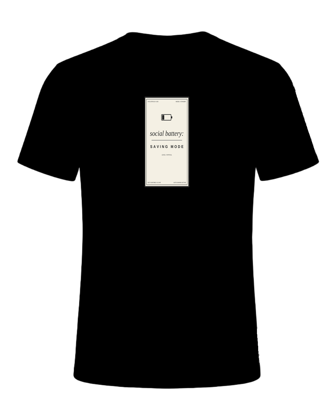 social battery: saving mode — Black