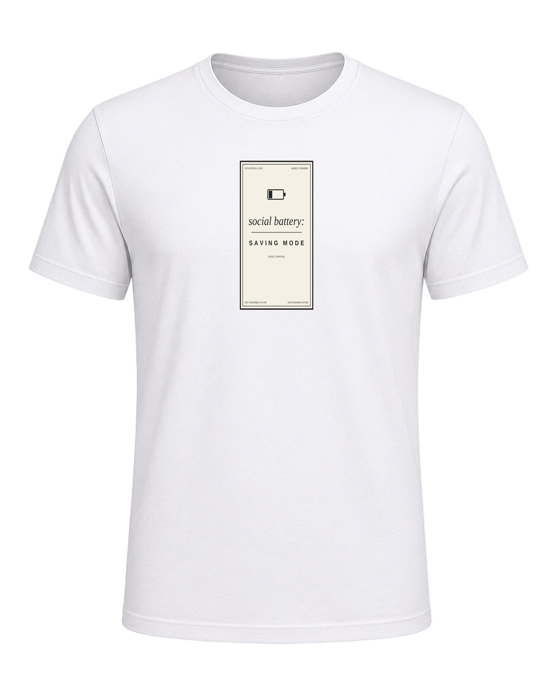 social battery: saving mode — White