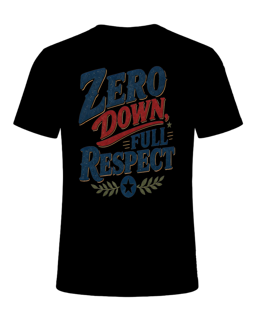 ZERO DOWN, FULL RESPECT — Black