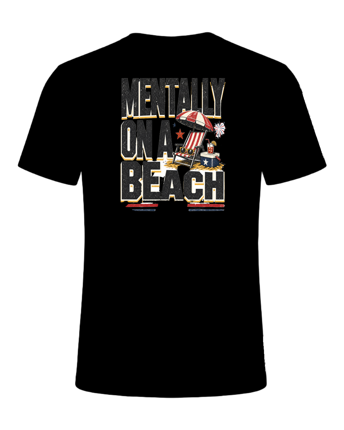 MENTALLY ON A BEACH — Black
