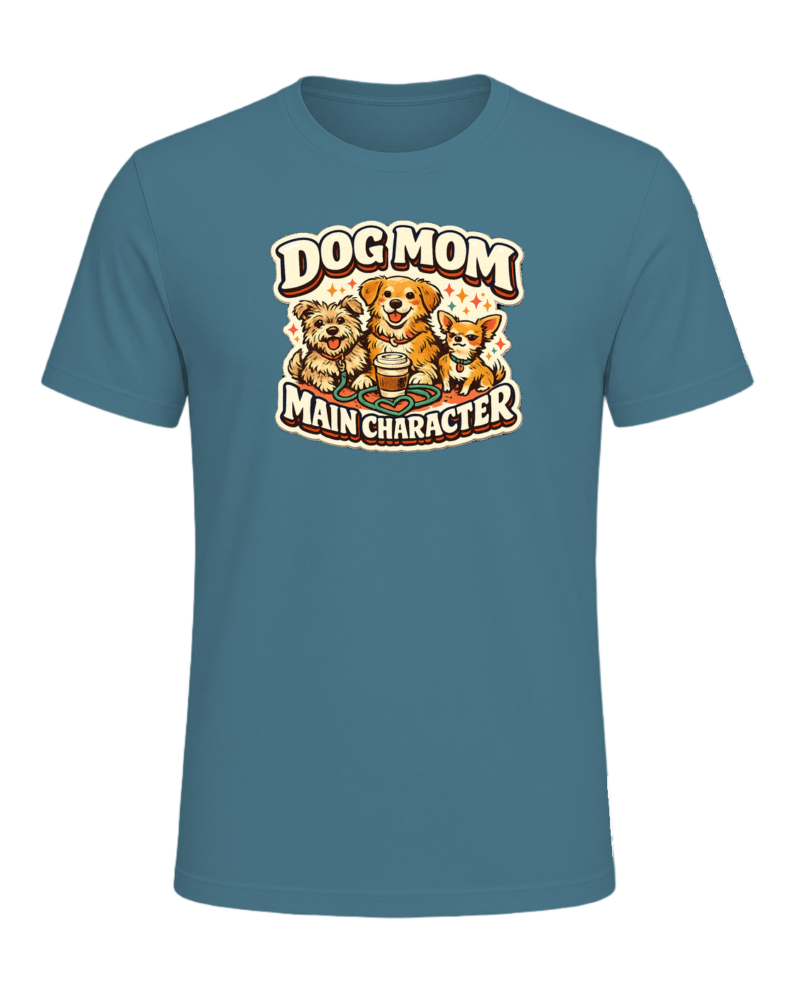 Dog Mom Main Character Tee — Heather Deep Teal